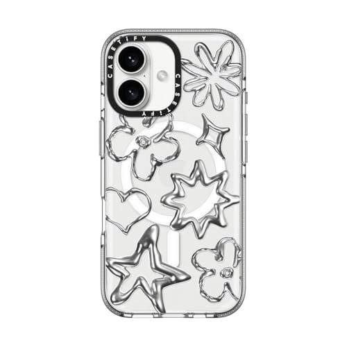 Coque transparente pour iPhone 16 idéale au quotidien avec motif artistique MagSafe