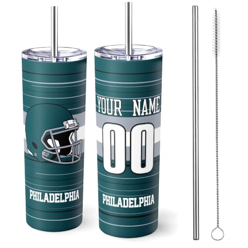 Image of Philadelphia Tumbler 20oz Travel Mug Custom Name and Number Gifts