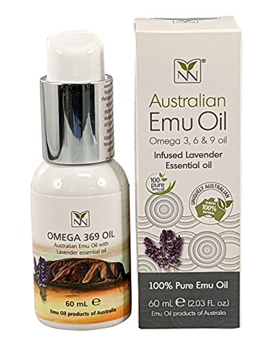 Y Not Natural Pure Emu Oil Infused w/Lavender, Face Moisturizer, Body Oil & Hair Growth Oil, Organic with Vitamin E