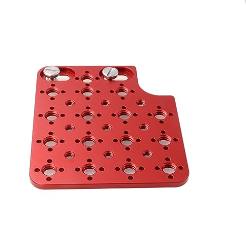HangTon Camera Cheese Plate Side Mounting for ARRI ALEXA Mini LF Teradek Vaxis Rig Wireless Receiver Follow Focus Motor with 3/8" 1/4" Thread (Red) - Image 4