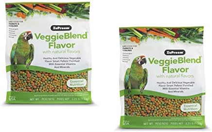 best pellets for dusky headed conures that will surprise your bird 7 ZuPreem VeggieBlend Smart Pellets Bird Food for Parrots & Conures, 3.25 lb Bags (2-Pack) - Made in The USA, Daily Nutrition, Minerals for African Greys, Amazons, Eclectus, Cockatoos