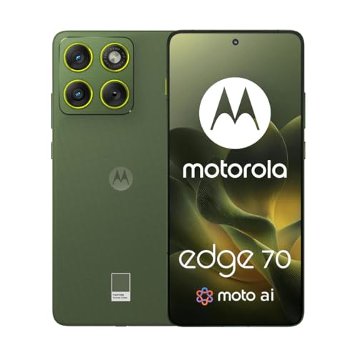 Image of Motorola Moto Edge 70 5G Ai (Compatible with Tmobile Mint Tello & Global) (512GB+12GB) NFC 50MP 4K Triple Cam Dual Sim 6.67 inch Curved XT2601-3 Latino American Version (Bronze Green)
