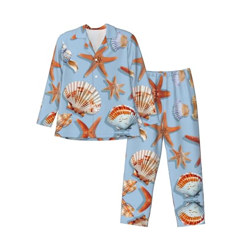 Pyjama homme manches longues vêtement de détente doux avec pantalon à poches