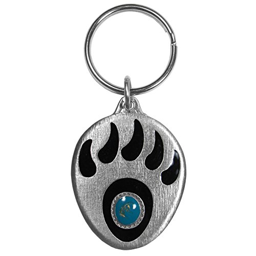 Siskiyou Automotive Metal Key Chain Grizzly Paw & Stone Enameled Details