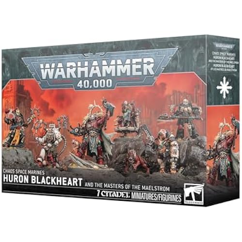 Warhammer 40,000 Huron Blackheart and The Masters of The Maelstrom 7 Miniatures Chaos Space Marines Red Corsairs Characters