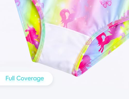 Image of Girls Swimsuit Long Sleeve Rush Guard Bathing Suit Swimwear with Bikini Bottom Sun Protection