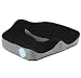 PERFECT POSTURE - Memory Foam Seat Cushion for Car and Chair: NeverFlat memory foam, CoolTec mesh. No. 1 Recommended (1-Count) (Black/Grey)