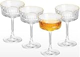 VIMERPA Coupe Glasses, Gold Rim Martini Coupe...