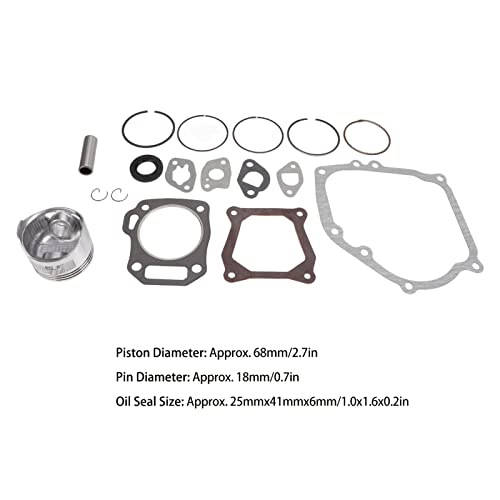 XTevu Peças de motor 17 peças/conjunto de anéis de pistão com kit de vedação de óleo de lavadora, co