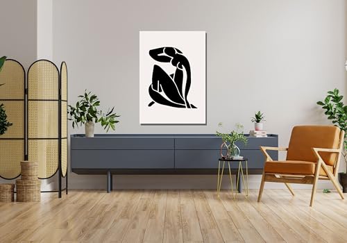 Tableau mural Henri Matisse nu noir déco salon grande impression sur toile