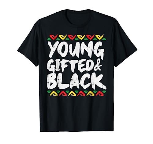 Young Gifted Black Kente Dashiki Pride African American Gift Camiseta
