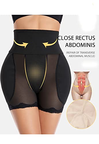 Women's Padded Enhancer Hip Pads Shapewear High Waist Tummy Control Underwear Shorts Mesh Body Shaper Butt Lift Panties M3