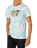 Southpole Men's Emoji Screen Print T-Shirt, Light Turquoise Tie Dye, Medium