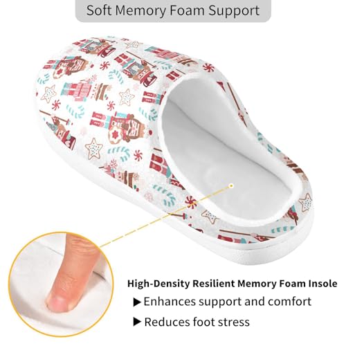 Women's and Men's Fuzzy House Slippers - Cozy Memory Foam Indoor/Outdoor Warm Nonslip Family Slippers3