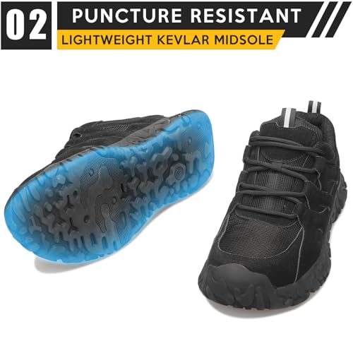 Image of Steel Toe Shoes for Women Men - Lightweight Slip Resistant Safety Work Shoe with Impact & Puncture Resistance for Protection