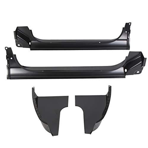 ALMULOO Cab Corner and Rocker Panel Kit Compatible with 1973-1987 Chevy/GMC C/K Series, 4-Piece Metal Replacement Set Driver & Passenger Side