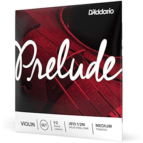 D'Addario Prelude Violin String Set, 1/2 Scale, Medium Tension
