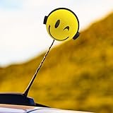 UHANBUT Earphone Boy Car Antenna Topper, Cute EVA Vehicle Antenna Foam Ball Decoration, Easy to Find Car in The Parking Area, Universal Funny Doll Auto Exterior Accessories for Truck SUV (Earphone)
