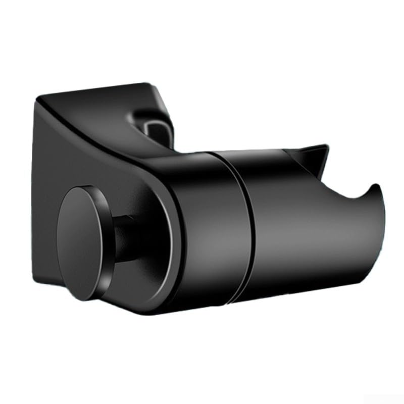Yhenlovtt Soporte para cabezal de ducha, soporte ajustable de acero inoxidable 304 con montaje sin taladro para uso en el baño (color negro)