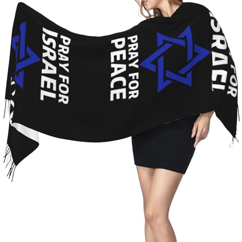 Israel Strong, Pray For Israel Scarfs For Women Soft Shawl Scarves Long Wraps Women'S Lightweight Scarf With Tassels3