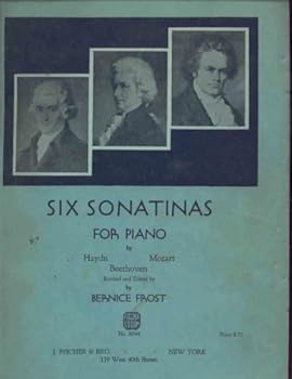 Paperback Six Sonatinas for Piano by Haydn, Mozart & Beethoven (revised and edited) Book