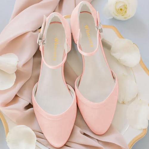 Women Lovely Almond Toe Ankle Strap Buckle Satin Flats Comfortable Insole Party Event Casual Dress Shoes Size 4-16 US3