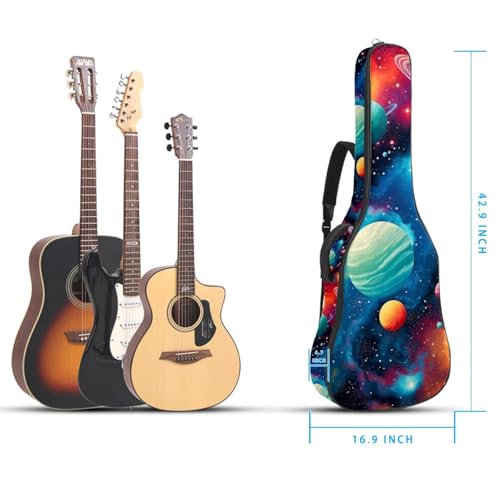 Étui souple guitare acoustique 109 cm avec poches et sangle dos Oxford - 5
