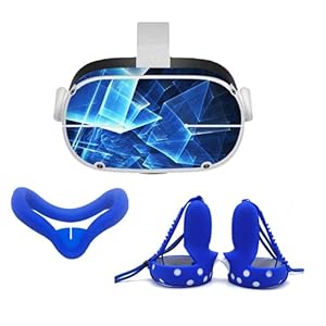 Oculus Quest 2 Accessoire Kit: Stickers + 2 Grip Covers met Strap (Constroller Covers) + Gezichtsmasker (Face Mask…