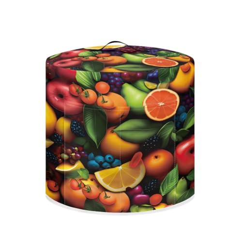 Image of Fruits Print Round Pressure Cooker Cover Popular | Dust Protection Cover Portable Carryable Air Fryer Lid Suitable for Kitchen Decor Small Appliance Accessories 8 Quart