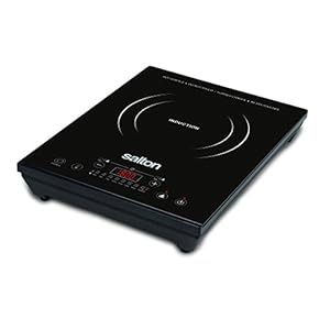 Salton ID1350, Induction Portable Electric Cooktop, 2.5″x11.3″x14.8″, Black