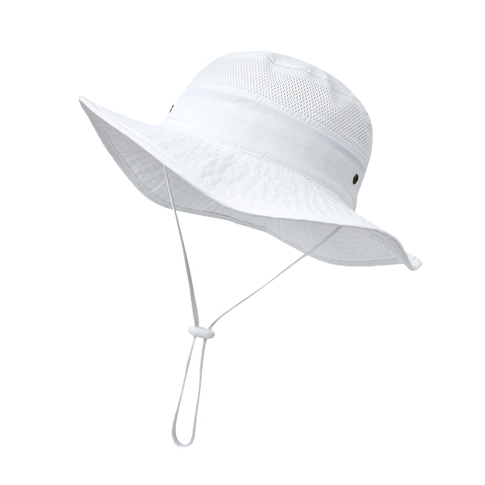 YAMEE Niños Sombrero de Sol para bebé,Sombreros de Playa Ajustable,Gorra de Visera niño para 6 Meses-8 años,Gorro Verano de Pescador para Exteriores/natación/Playa/Piscina