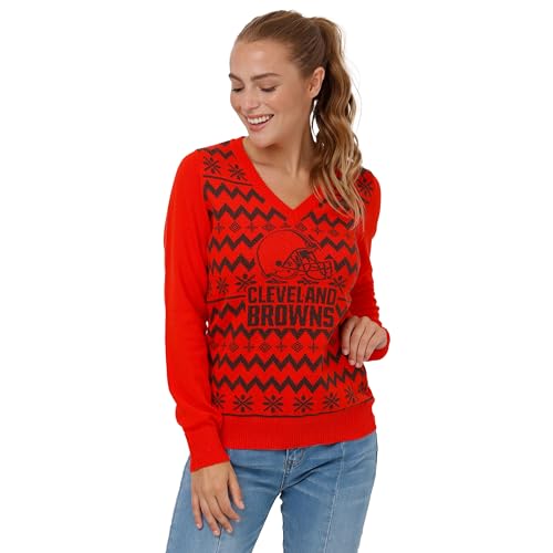 FOCO Cleveland Browns 2022 Ugly V Neck - Womens Medium