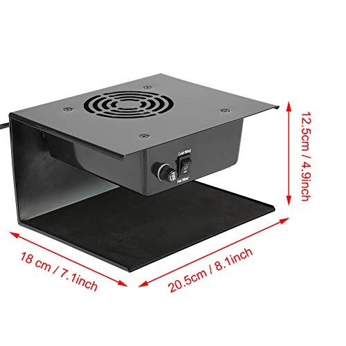 Saluaqui Secador de Esmaltes, Gel de Unhas de 300W de Secagem Rápida, Ventilador de Ar Profissional