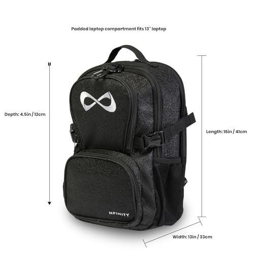 Image of Nfinity Petite Sparkle Cheer Backpack - Lightweight Durable Storage Bag