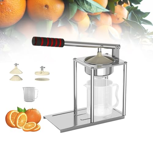 Buhelyc Exprimidor Manual Exprimidores De LimóN con 2 Moldes Prensa Manual Comercial Resistente para Naranja, CíTricos, LimóN, Granada, para El Hogar