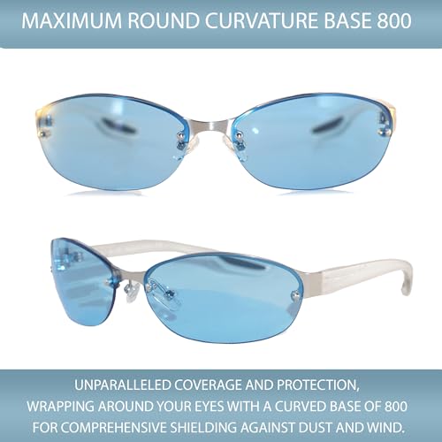 FBL Semi-Rimless Clear Smoke Tinted Eyeglasses Wrap Sunglasses A2164