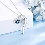 URONE Italian Horn Necklace Sterling Silver Evil Eye Cornicello Pendant Necklace Lucky Talisman Italian Jewellery for Women - Image 5