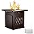 EAST OAK 28'' Propane Fire Pit Table, 50,000 BTU Steel Gas FirePit for Outdoor, Outside Patio Deck and Garden, CSA Certified Fire Table with Magnetic Lid, Cover-Storage Basket and Lava Rock , Brown