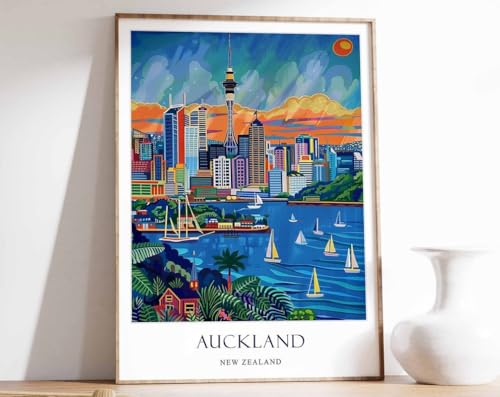 Auckland Poster Grand Format A0 Décoration Murale Océan sur Toile