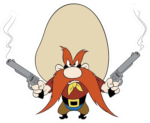 Image of SS&Ds - Yosemite Sam Car Decal, Classic L. Tunes Character - Vinyl Decal Sticker 5.5 x 4.5 Inch for Cars, Trucks, Motorcycles, Boats & Laptops-SS&Ds -1048
