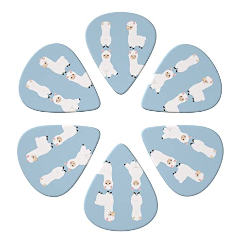 FUCVNPZ Lot de 6 médiators en celluloïd pour guitare acoustique, électrique, basse ou ukulélé Motif lama - Les Beatles, Paul McCartney, John Lennon, RIngo Starr, George Harrison FUCVNPZ Lot de 6 médiators en celluloïd pour guitare acoustique, électrique, basse ou ukulélé Motif lama – Image 3