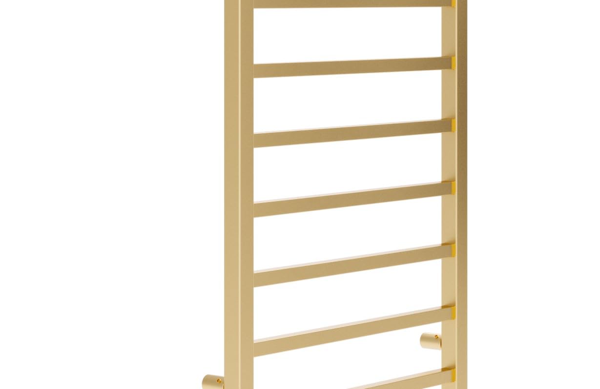 Radiatore bagno AURUM DUE 900 x 400 mm Gold PVD 210 W, attacco centrale inferiore ZDC, design radiatore per bagno