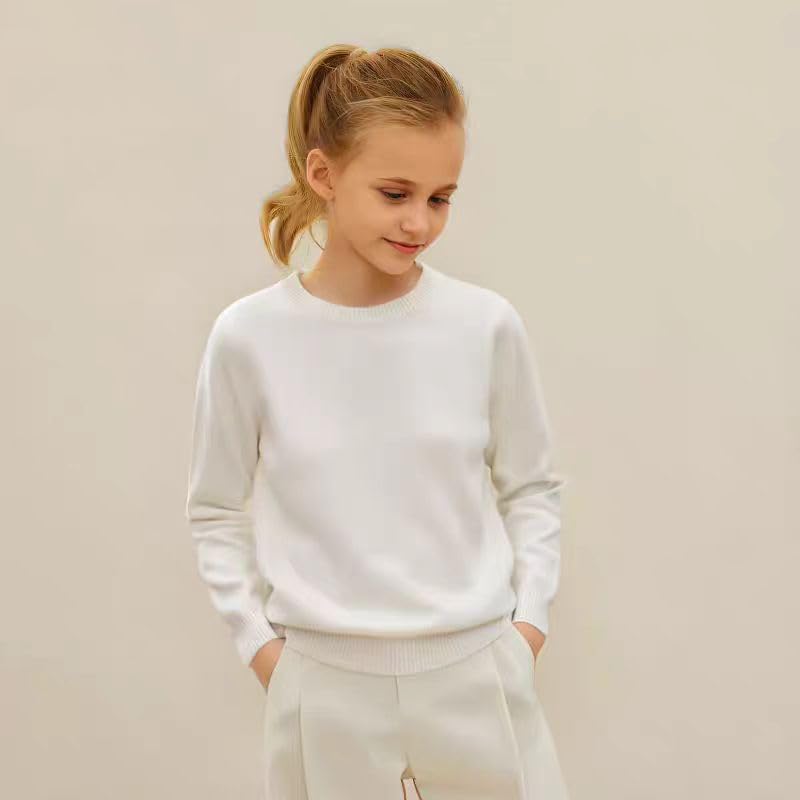 Image of POBIDOBY Sweater for Girls & Boys, Purcotton Pullover Knit Sweater for Uniform