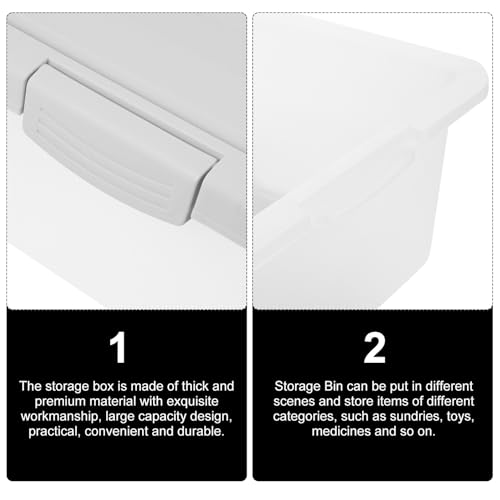 Boîte de rangement plastique avec couvercle bac empilable multifonction - 5