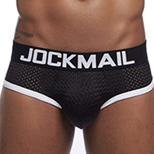 JOCKMAIL Mens Underwear Briefs Mesh Mens Padded Underwear brief with Hip Pad Men's undewear