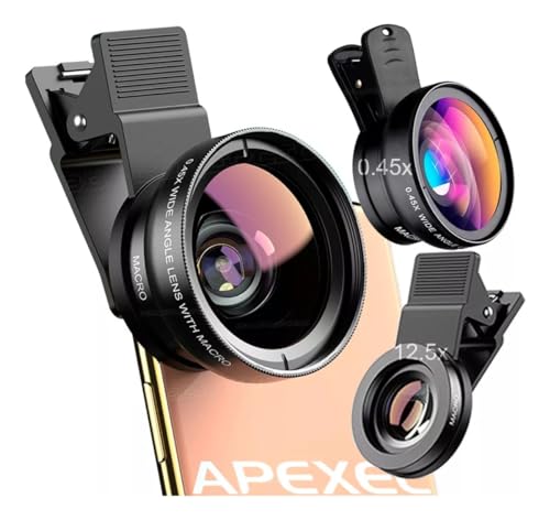 Lente Celular Macro 12.5x Angulo Super Amplo 0.45x iphone samsung smarthphone pixel 2 em 1 qualidade