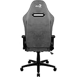 Aerocool DUKEBK AeroSuede krzesło gamingowe, oddychające, regulowane oparcie, czarne, L