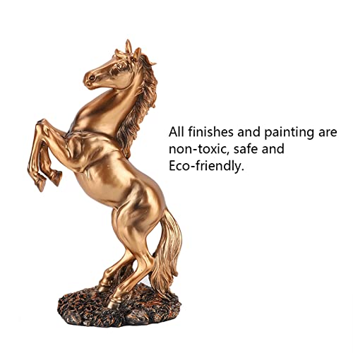 Estátuas de Garanhão Decoração de Escultura de Cavalo para Sala de Estar (cor cobre bs-021)