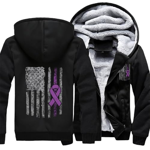 Men's Pullover Hoodie Jackets Sweatshirt,Patriotic Pattern Full Zip Warm Thick Coats Vintage Long Sleeve Jacket Gents-94