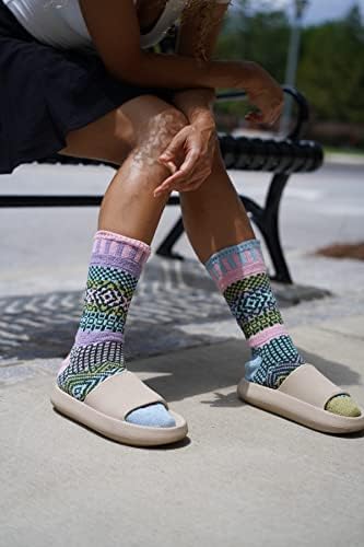 Solmate Socks - Mismatched Crew Socks for Women or Men, Lilac, Small - 1
